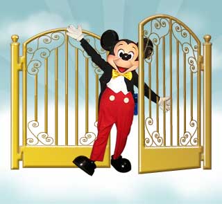 Micky Mouse at the pearly gates